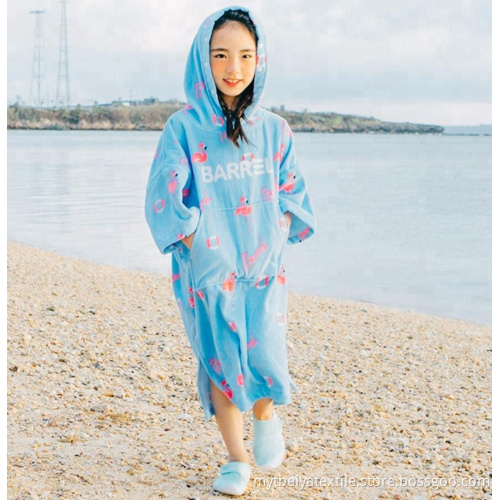 Wholesale Cotton Custom Printed Kids Beach Changing Towel